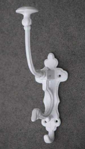 KH209 kapstokhaak hoog model wit klassiek
