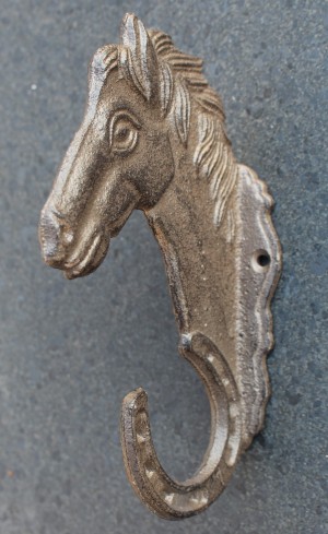 Kapstokhaak Paard en Hoefijzer