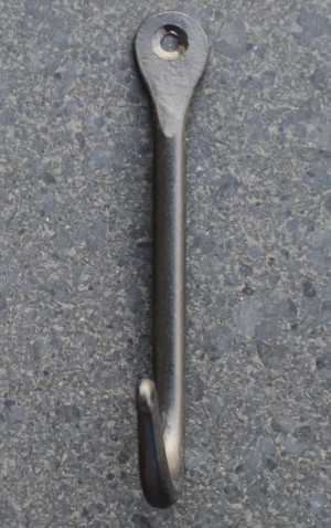 KH197 gebogen kapstokhaak zwart (J-Hook)