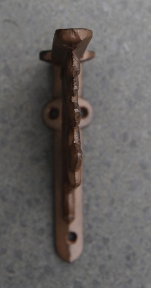 PD128 gietijzeren plankdrager 14,5 of 13cm blaadjes donkerbruin