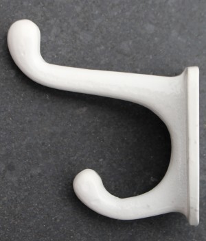 Kapstokhaak Schild Wit