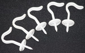 KH213 draad kapstokhaak wit set van 5 stuks